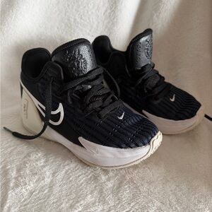 2021 Nike LeBron Witness 6 Dark Obsidian BlackNavy and White kid Sneakers